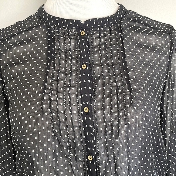 ZARA | Sheer Button Up Blouse - Picture 2 of 6